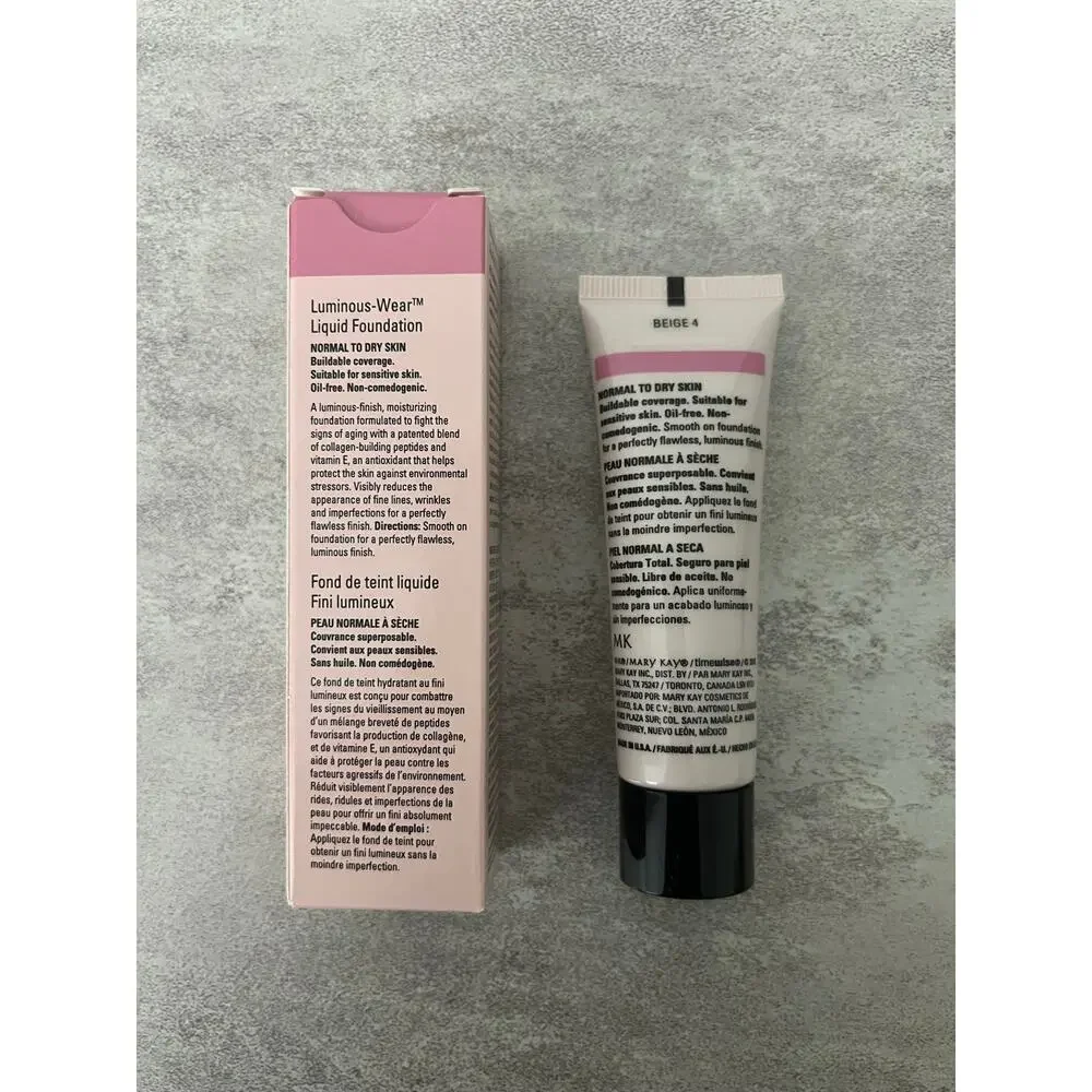 Mary Kay Beige 4 Timewise Luminous Wear Liquid Foundation NIB NOS 038707